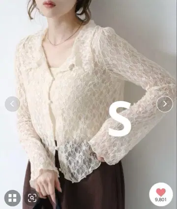 카스타네 카라 레이스 풀오버 아이보리 S