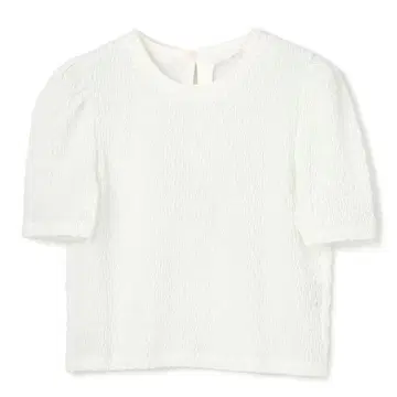 uncrave WHITE 셔링 레이스 상의