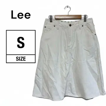 [ 새상품급 ] Lee 코튼 데님 스커트 화이트 S 깔끔한 캐주얼