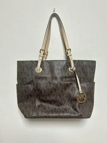 Michael Kors 마이클코어스 MK 브라운 토트백 로고
