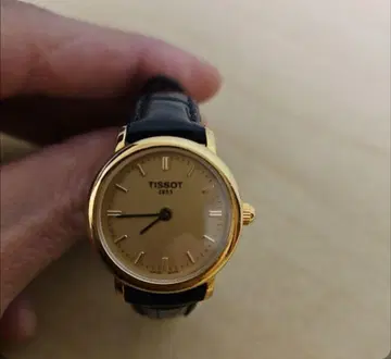 TISSOT 손목시계 골드 가죽