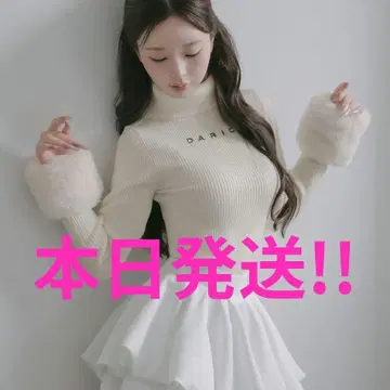 [당일 발송] Darich 다리치 스무스 퍼 리브 니트탑 새상품