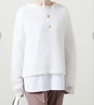 유나이티드 애로우즈 아이보리 모헤어 니트