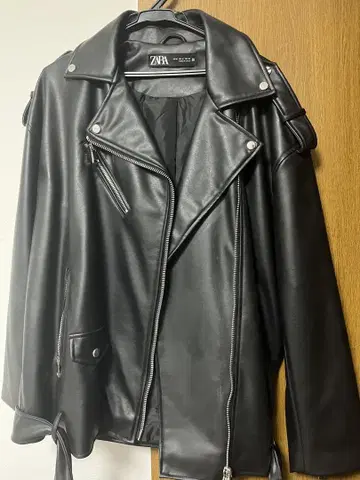 ZARA 블랙 라이더 자켓 오버 사이즈 M