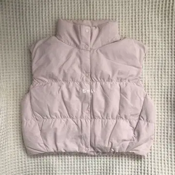 UNIQLO 다운 크롭 베스트 핑크