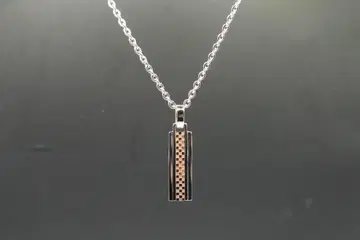 새상품 미사용 라이온 하트 스테인리스 체크 플레이트 목걸이