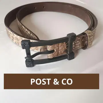 POST & CO 이탈리아제 크로커다일 패턴 벨트 95