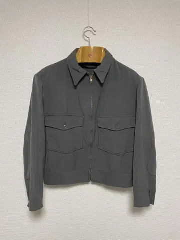 60s 울 개버딘 CPO 자켓 워크 그레이 짧은 기장 box