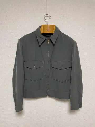 60s 울 개버딘 CPO 자켓 워크 그레이 짧은 기장 box