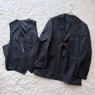 유니버설 랭귀지 카노니코 원단 자켓 베스트 셋업 L 사이즈