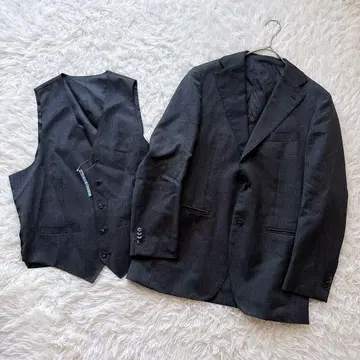 유니버설 랭귀지 카노니코 원단 자켓 베스트 셋업 L 사이즈