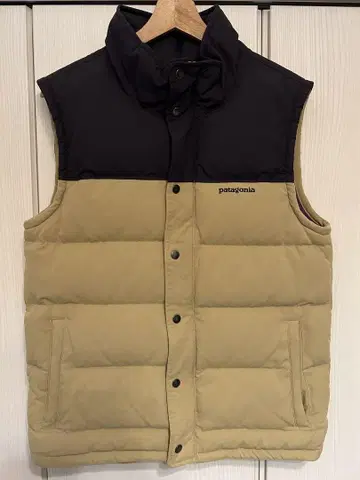 patagonia 남성용 베스트 S 베이지/네이비