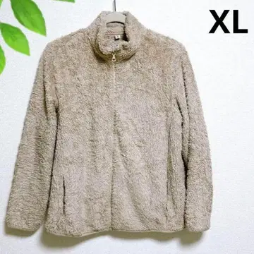 유니클로 XL 긴팔 보아 플리스 자켓 베이지 복슬복슬