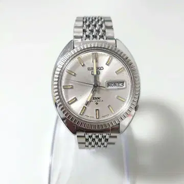 60s SEIKO 5 DX 플루티드 베젤 자동 태엽 손목시계 T-0002