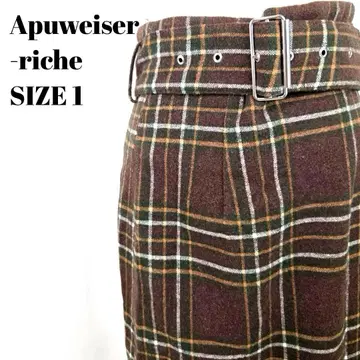 Apuweiser-riche 아푸와이저 리셰 체크 타이트 스커트