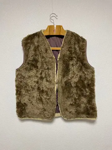 40s~50s 유로 빈티지 무스탕 x 파일 베스트 유로 구제 의류