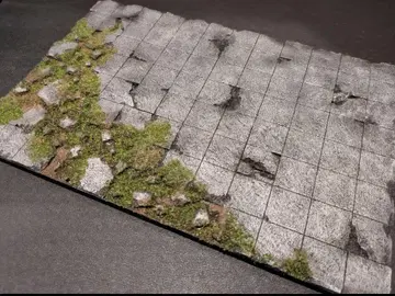 돌담길풍 디오라마 베이스 이끼 포함 약 30cm x 15cm
