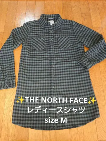 세일!! THE NORTH FACE 긴팔 셔츠 M 블랙과 그레이 체크