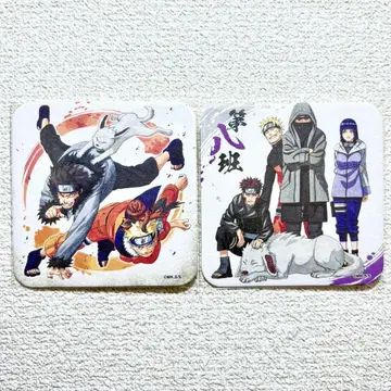 NARUTO 나루토 아트 코스터 2장 세트 키바 시노 히나타