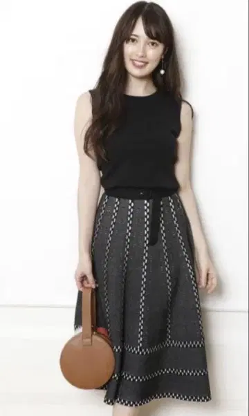 Mystrada 자카드 니트 원피스