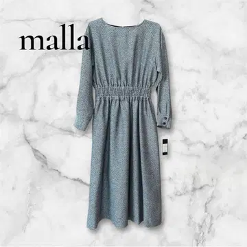 [새상품] malla 그레이 레오파드 무늬 롱 원피스 38