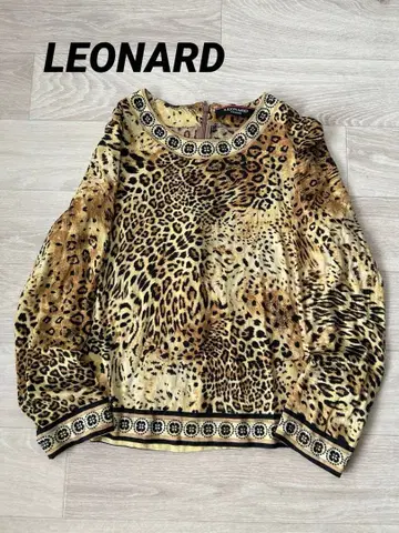 LEONARD 레오나르 레오파드 무늬 티셔츠 42