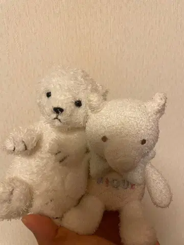 화이트 곰 봉제 인형 젤라또피케 수족관 봉제 인형 세트 2점