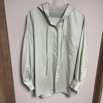 크루레 crewre 풀달 스판 후드 셔츠 베이지 사이즈 1