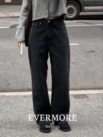 evermore 테일러드 블랙 데님 S 사이즈