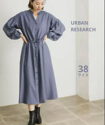 URBANRESEARCH 드로스트 원피스 38 사이즈 블루