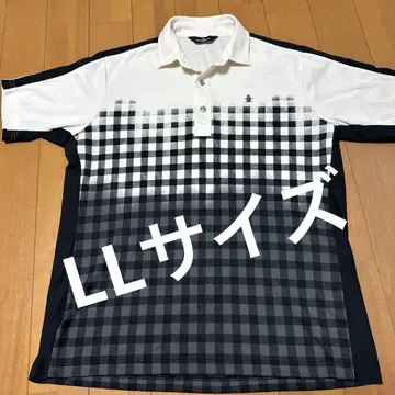 Munsingwear 체크 무늬 피케 셔츠 LL