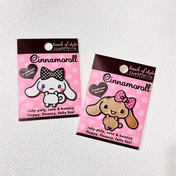 시나모롤 자수 데코 씰 2점 모카 시나몬 스티커 헤이세이 레트로