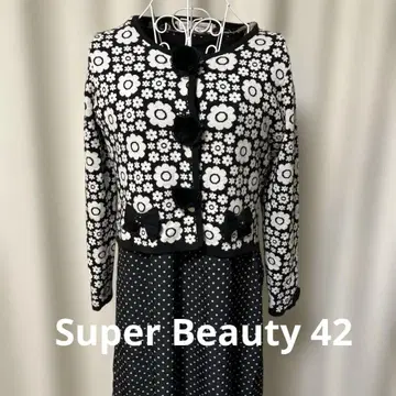 컨디션 최상! Super Beauty 슈퍼 뷰티 42 꽃무늬 가디건