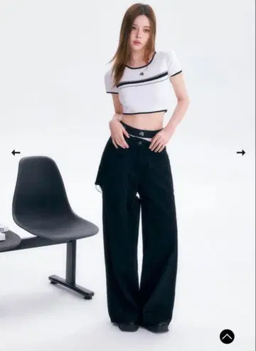 안도원 백 컷 아웃 데님 팬츠 블랙s