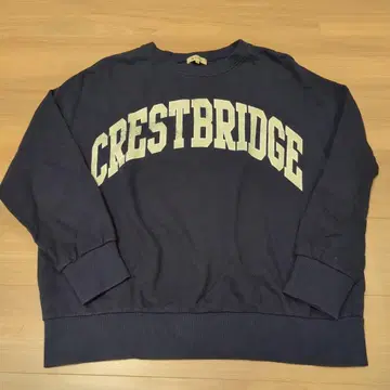 CRESTBRIDGE 네이비 로고 맨투맨 사이즈