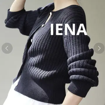 IENA 테이프얀 미니 리브 가디건