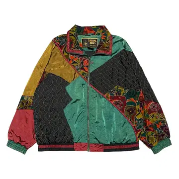 80s 90s 대만 수베니어 올 패턴 나일론 자켓 빈티지