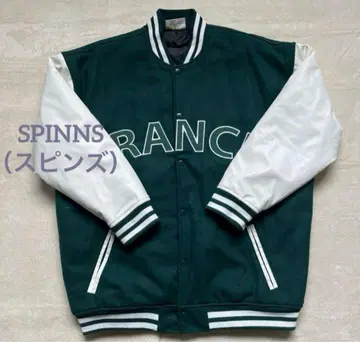 SPINNS (스핀스) 프론트 로고 바시티 자켓