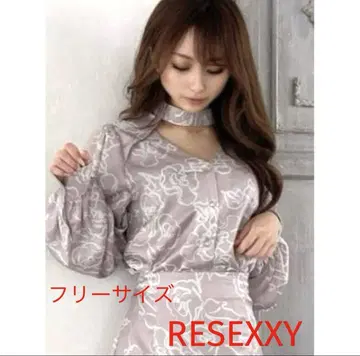 즉시 구매 OK 새상품 RESEXXY 리젝시 뉴앙스 플라워 초커 블라우스