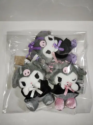 산리오 쿠로미 늘어진 귀 리본 마스코트 3종 컴플리트