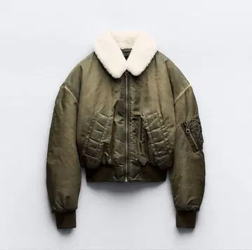 ZARA 보아 카라 부착 MA-1 자켓