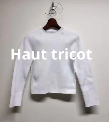 Haut tricot 오토 화이트 티셔츠 긴팔 숏 기장
