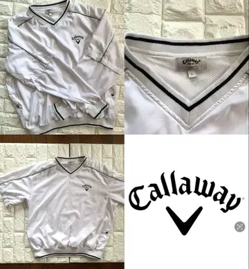 Callaway V넥 2way 긴팔 자켓 화이트 L 사이즈