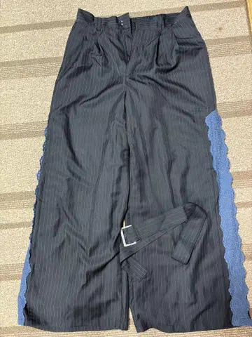 사이드 레이스 와이드 팬츠 XL 2XL 네이비