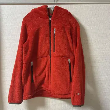 Champion x JEANASIS 플리스 보아 후드티 빨간색