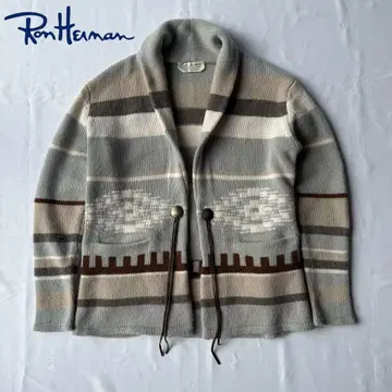 론 허먼 캐시미어 100 콘초 버튼 네이티브 가디건