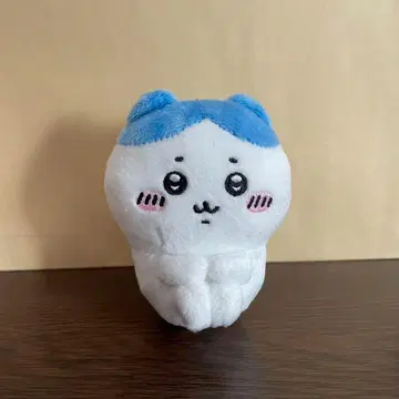귀여운 화이트와 파랑 봉제 인형