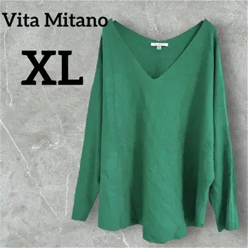 레어 Vita Mitano [ XL ] 그린 돌먼 니트 긴팔 그린