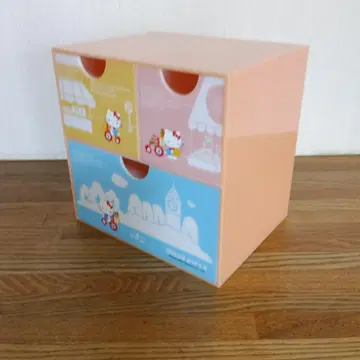 산리오 키티 탁상 소품함 3개의 서랍 체스트