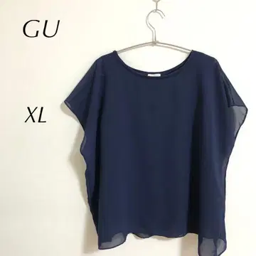 GU 티셔츠 (XL) 블라우스 반팔 네이비 컬러